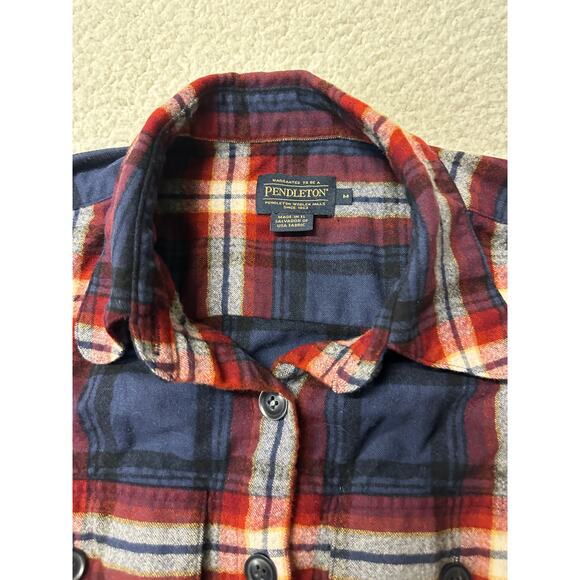 Pendleton Womens Long Sleeve Button Down Plaid Flannel Shirt Small - Picture 2 of 7